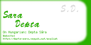 sara depta business card